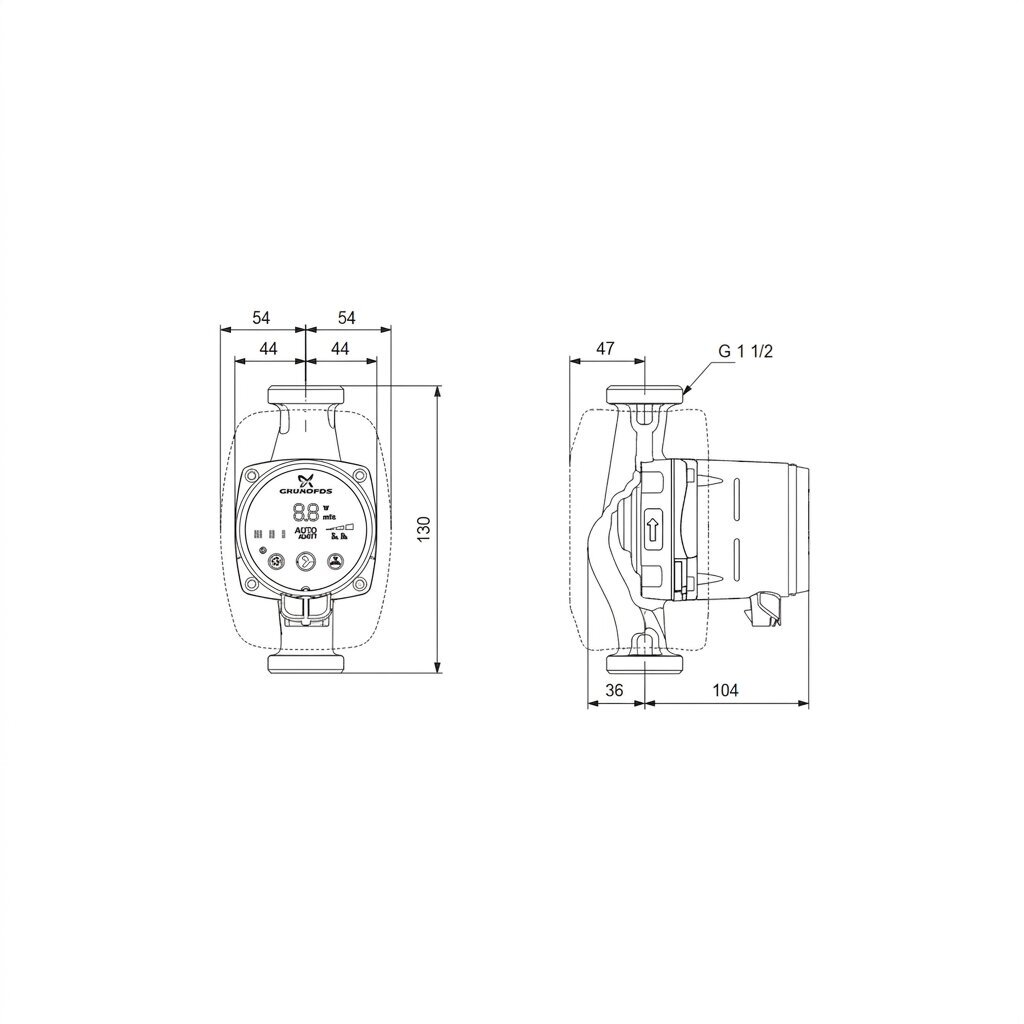 Cirkuliacinis siurblys ALPHA2 25-40 130 mm GRUNDFOS 3