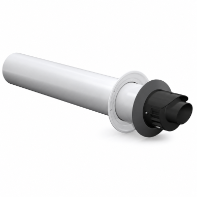 Dujinio kandensacinio katilo dūmtraukio horizontalus antgalis ø80/125 L-750 STABILE Dujinio kandensacinio katilo dūmtraukio horizontalus antgalis ø80/125 L-750 STABILE