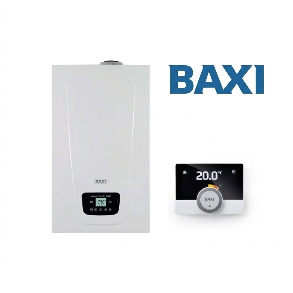 Baxi duo-tec compact E24 KW dujinis kondensacinis katilas su momentiniu karšto vandens ruošimu