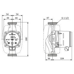 Cirkuliacinis siurblys ALPHA2 25-40 180 mm GRUNDFOS 3