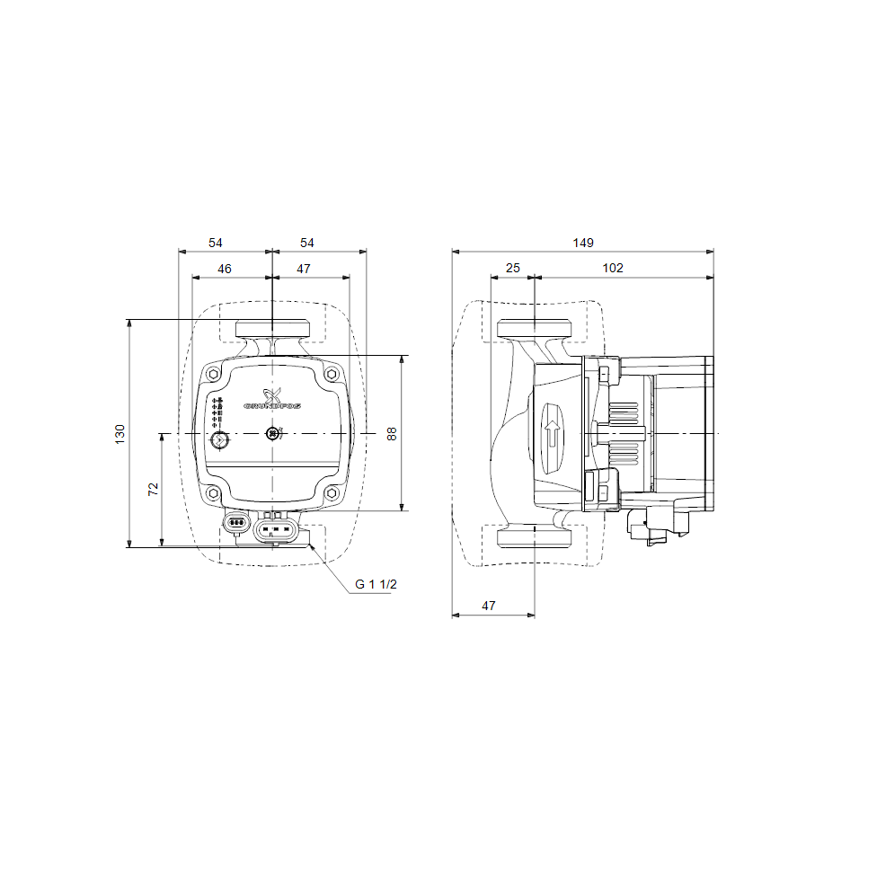 Cirkuliacinis siurblys ALPHA1L 25-60 130 mm GRUNDFOS 2 Cirkuliacinis siurblys ALPHA1L 25-60 130 mm GRUNDFOS 2