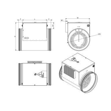 Elektrinis pašildytuvas SALDA EKA NIS 160-1,2-1f Elektrinis pašildytuvas SALDA EKA NIS 160-1,2-1f