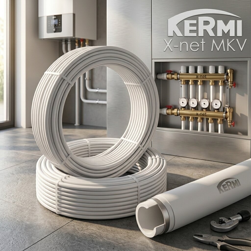 Kermi x-net MKV daugiasluoksnis PE-RT/AL/PE-RT vamzdis 18×2 mm Kermi x-net MKV daugiasluoksnis PE-RT/AL/PE-RT vamzdis 18×2 mm