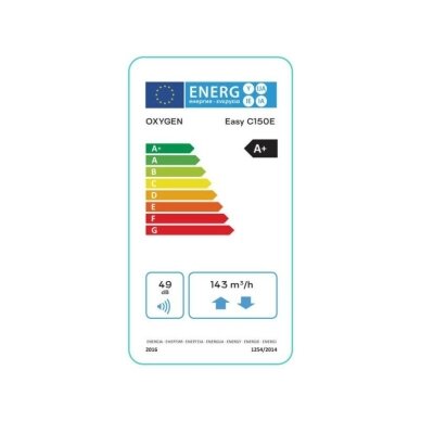 Rekuperatorius Easy C150E entalpinis palubinis dešininis su integruotu CO2 davikliu OXYGEN 2