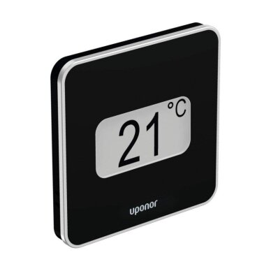 Uponor Smatrix Wave T-169 belaidis skaitmeninis termostatas su drėgmės jutikliu, juodas Uponor Smatrix Wave T-169 belaidis skaitmeninis termostatas su drėgmės jutikliu, juodas