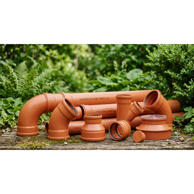 Lauko kanalizacijos vamzdis su mova KGEM DN 160/1000 mm SN4 2 Lauko kanalizacijos vamzdis su mova KGEM DN 160/1000 mm SN4 2