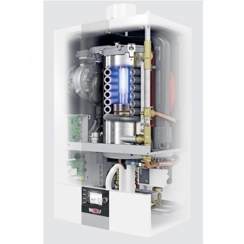 Pakabinamas dujinis kondensacinis katilas su galimybe prijungti karšto vandens šildytuvą WOLF CGB-2-20 KW 2